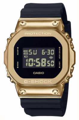 Casio Мужские часы с золотым корпусом и черным ремешком GM-5600G-9ER
