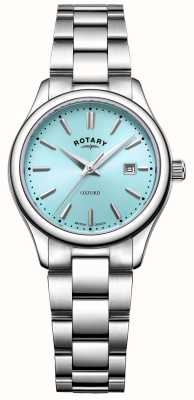 Rotary Женские часы Оксфорд с синим циферблатом и браслетом из нержавеющей стали LB05092/77