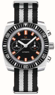 Certina Ds хронограф 1968 powermatic автоматические часы с черным циферблатом C0404621805100