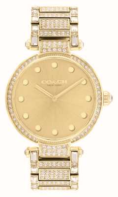 Coach Женская одежда | золотой циферблат | браслет с золотыми кристаллами 14503993