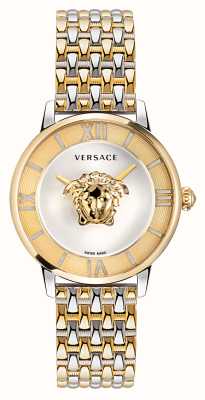 Versace Серебряный циферблат La medusa (38 мм)/двухцветная нержавеющая сталь VE2R00222