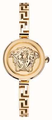 Versace Секрет Медузы | золотой циферблат | браслет из стали с золотым покрытием VEZ500121