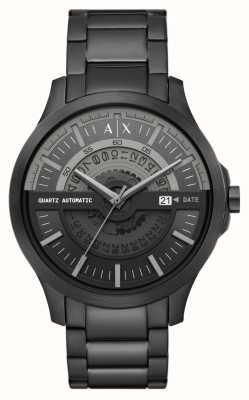 Armani Exchange мужские | черный циферблат | черный браслет из нержавеющей стали AX2444