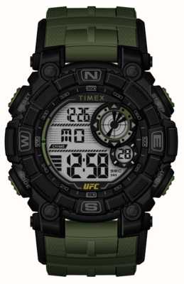Timex x UFC Искупление цифровое / зеленая резина TW5M53900