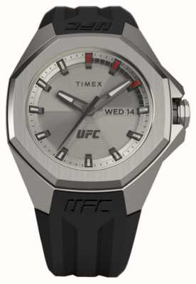 Timex x UFC Серебряный циферблат Pro / черный силикон TW2V57200