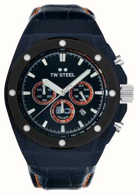 TW Steel Хронограф чемпионата мира по ралли Ceo tech (44 мм), синий циферблат/синий кожаный ремешок CE4110