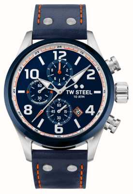 TW Steel Воланте | синий циферблат хронографа | синий кожаный ремешок VS90