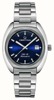 Certina Дс-2 | автоматический | синий циферблат | браслет из нержавеющей стали C0244071104101