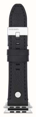 Diesel Ремешок Apple Watch (42/44/45мм) черный кожаный DSS0001