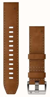Garmin Только ремешок для часов Quickfit® 22 marq — гибридный ремешок из кожи и fkm, коричневый/черный 010-13225-08