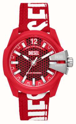 Diesel Детский начальник | красный и черный циферблат | красный ремешок из переработанного океанического пластика DZ4619