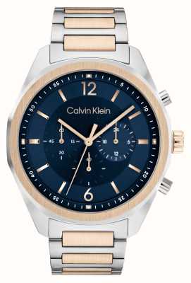 Calvin Klein Мужская сила | синий циферблат хронографа | двухцветный браслет из нержавеющей стали 25200265