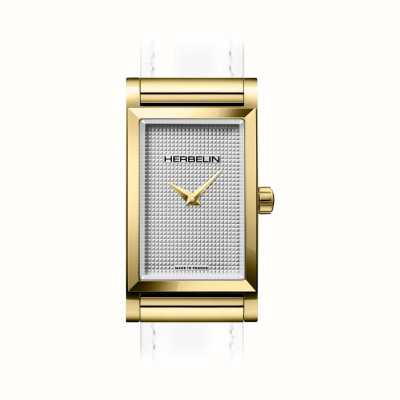 Herbelin Корпус часов Antarès - текстурированный серебряный циферблат / сталь с золотым напылением - только корпус H17444P02