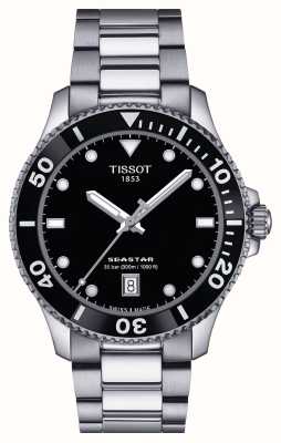 Tissot Систар 1000 | 40 мм | черный циферблат | браслет из нержавеющей стали T1204101105100