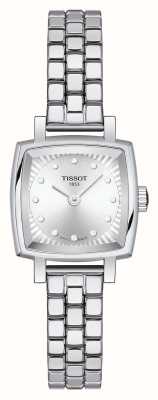 Tissot Прекрасный квадратный (20 мм) серебряный циферблат / нержавеющая сталь T0581091103601