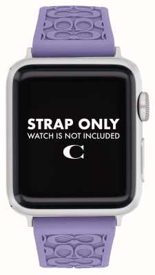 Coach Ремешок Apple Watch (38/40/41 мм) фиолетовый силиконовый ремешок 14700195