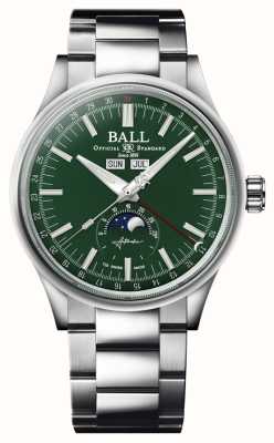 Ball Watch Company Лунный календарь Инженер II | 40 мм | ограниченное издание | зеленый циферблат | браслет из нержавеющей стали NM3016C-S1J-GR
