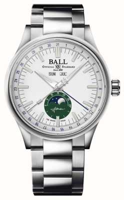 Ball Watch Company Лунный календарь Инженер II | 40мм | ограниченное издание | белый циферблат | браслет из нержавеющей стали | NM3016C-S1J-WHGR