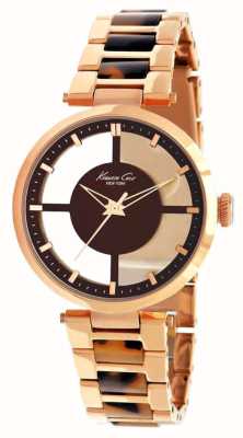 Kenneth Cole Женские двухцветные коричневые часы с круглым циферблатом KC4766