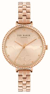 Ted Baker Женский циферблат из розового золота с браслетом из нержавеющей стали оттенка розового золота BKPDSS304