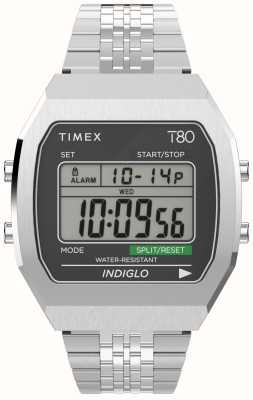 Timex Браслет из нержавеющей стали T80 с цифровым дисплеем, бывший дисплей TW2V74200 EX-DISPLAY