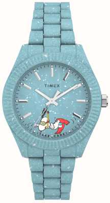 Timex Женские часы Waterbury Ocean x peanuts с синим циферблатом и синим браслетом #tide TW2V53200