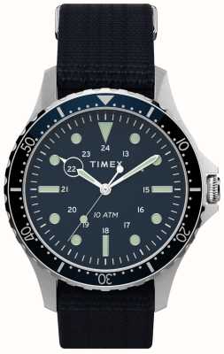 Timex Мужские часы Navi xl (41 мм) с черным циферблатом и черным тканевым ремешком TW2T75400