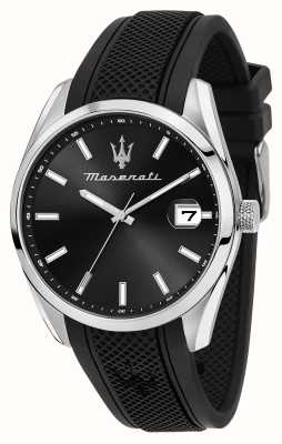 Maserati Мужские часы attrazione (43 мм) черный циферблат / черный силиконовый ремешок R8851151004