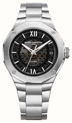 Baume & Mercier Мужские часы Riviera с автоматическим механизмом (39 мм) черный циферблат / браслет из нержавеющей стали M0A10715