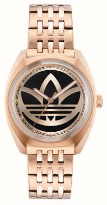 Adidas Edition one черный циферблат браслет из нержавеющей стали оттенка розового золота AOFH23009