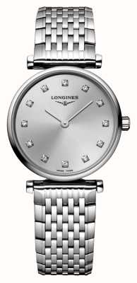 LONGINES Серебряный циферблат La grande classique de Longines с бриллиантами / браслет из нержавеющей стали L42094706