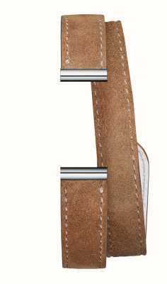 Herbelin Сменный ремешок для часов Antarès - коричневая замша с двойной обмоткой / нержавеющая сталь - только ремешок BRAC17048A187