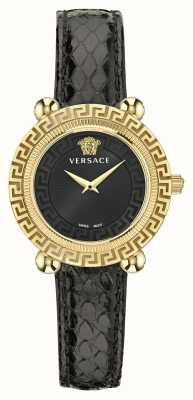 Versace Черный циферблат Greca Twist (35 мм) / черная кожа VE6I00323