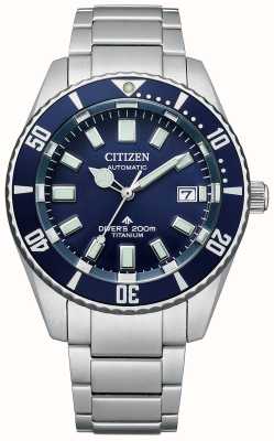 Citizen Promaster diver автоматический супертитановый (41 мм) синий циферблат / титановый браслет NB6021-68L