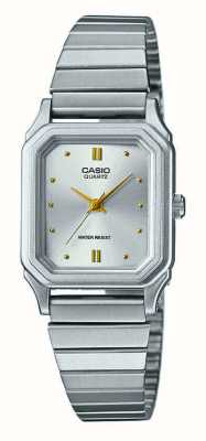 Casio Женский серебряный циферблат/браслет из нержавеющей стали без дисплея LQ-400D-7AEF EX-DISPLAY