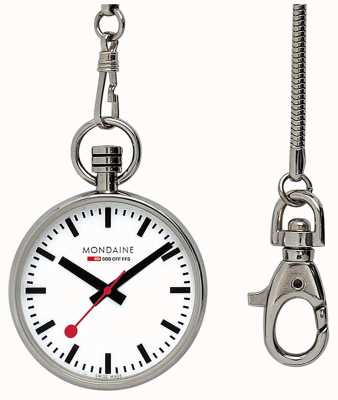Mondaine Официальные карманные часы швейцарских железных дорог (43 мм) белый циферблат / нержавеющая сталь A660.30316.11SBB