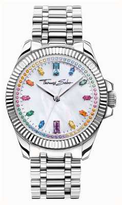 Thomas Sabo Женские часы Divine Rainbow (33 мм) с перламутровым циферблатом / браслетом из нержавеющей стали WA0394-201-201-33