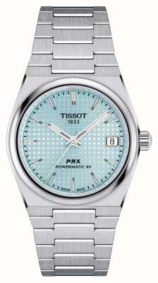 Tissot Prx powermatic 80 (35 мм) циферблат синего цвета / нержавеющая сталь T1372071135100