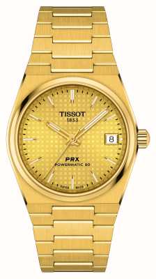 Tissot Prx powermatic 80 (35 мм) золотой циферблат / нержавеющая сталь с золотым напылением T1372073302100