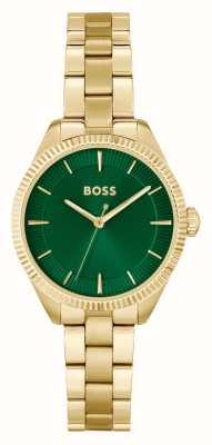 BOSS Sage (32 мм) зеленый циферблат / золотой браслет из нержавеющей стали 1502729