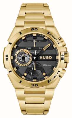 HUGO #wild (46 мм) черный циферблат / золотистый браслет из нержавеющей стали 1530338