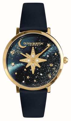Olivia Burton Celestial nova синий небесный циферблат / синий кожаный ремешок 24000081