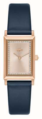 Lacoste Екатерина (20,7 мм) циферблат из розового золота/синий кожаный ремешок 2001314