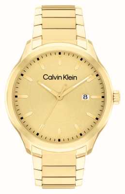 Calvin Klein Define мужской (43 мм) золотой циферблат / золотой браслет из нержавеющей стали 25200349
