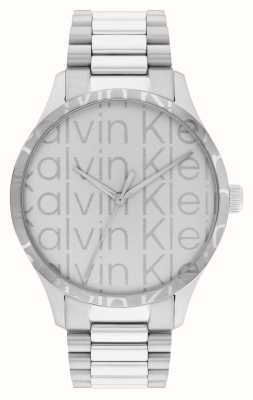 Calvin Klein Культовый (42 мм) серебристый циферблат с логотипом / браслет из нержавеющей стали 25200342