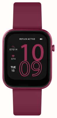 Reflex Active Многофункциональные умные часы Series 12 (38 мм), цифровой циферблат / ягодно-красный силикон RA12-2158