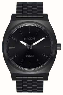 Nixon Счетчик времени на солнечной батарее (40 мм) черный циферблат / черный браслет из нержавеющей стали A1369-756-00
