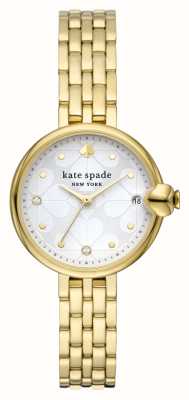 Kate Spade Белый циферблат «Челси-парка» (32 мм)/браслет из нержавеющей стали золотистого цвета KSW1764