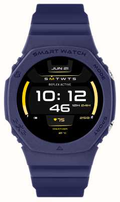Reflex Active Спортивные многофункциональные умные часы Series 26 (42 мм), цифровой циферблат / синий силикон RA26-2181