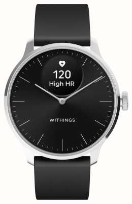 Withings Scanwatch Light — гибридные умные часы (37 мм) с черным циферблатом и черным спортивным ремешком премиум-класса HWA11-MODEL 5-ALL-INT
